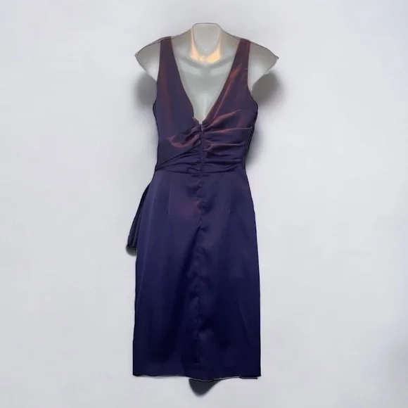 Vintage 00s Y2K Purple Mini Dress by Maggy London - Picture 2 of 3